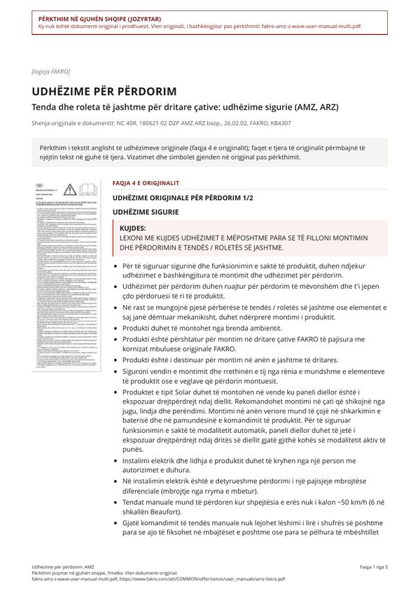 Udhëzime për përdorim: AMZ (SQ)