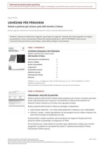 Udhëzime për përdorim: ARZ Komfort Z-Wave (programimi) (SQ)