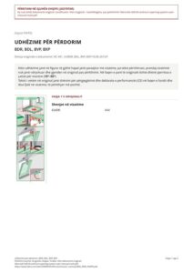 Udhëzime për përdorim: BDR, BDL, BVP, BXP (SQ)