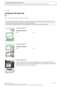 Udhëzime për montim: EFR (SQ)