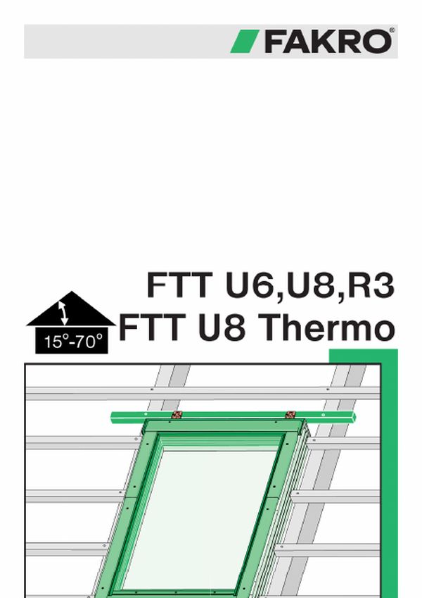 Installation instructions: FTT U6, U8, R3, FTT U8 Thermo (MULTI)