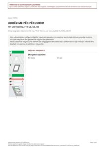 Udhëzime për përdorim: FTT U8 Thermo (SQ)