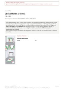 Udhëzime për montim: PTP, PTP-V (SQ)